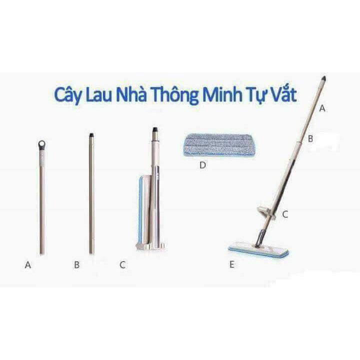 Cây lau nhà tự vắt thông minh (tặng kèm 1 bông lau)