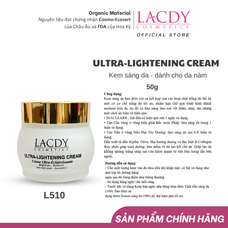 Kem sáng da dành cho da nám - L510 ULTRA-LIGHTENING CREAM 50g