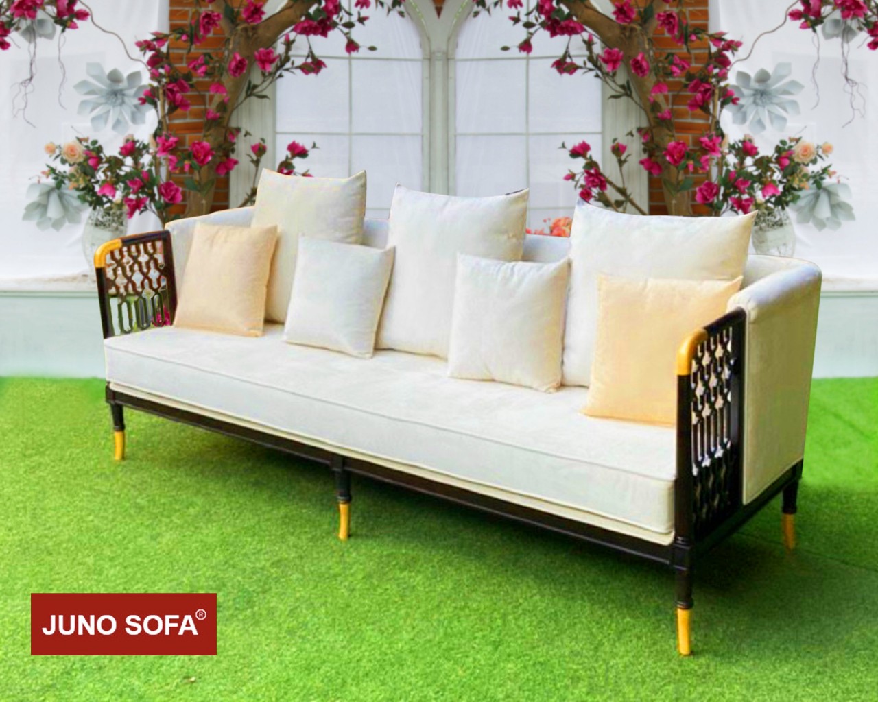 Bộ sofa Khung đồng Nệm Cao Cấp Juno Sofa dài 2m