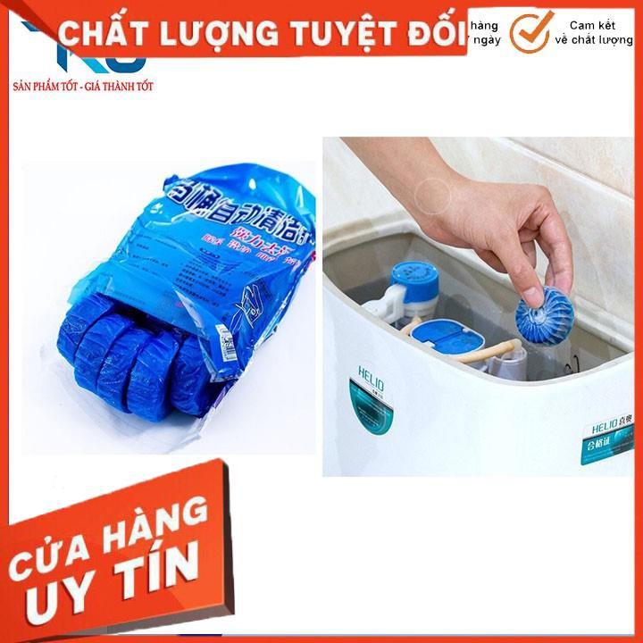 COMBO 10 viên tẩy bồn cầu siêu sạch màu xanh tiện dụng, viên tẩy bồn cầu cho gia đình