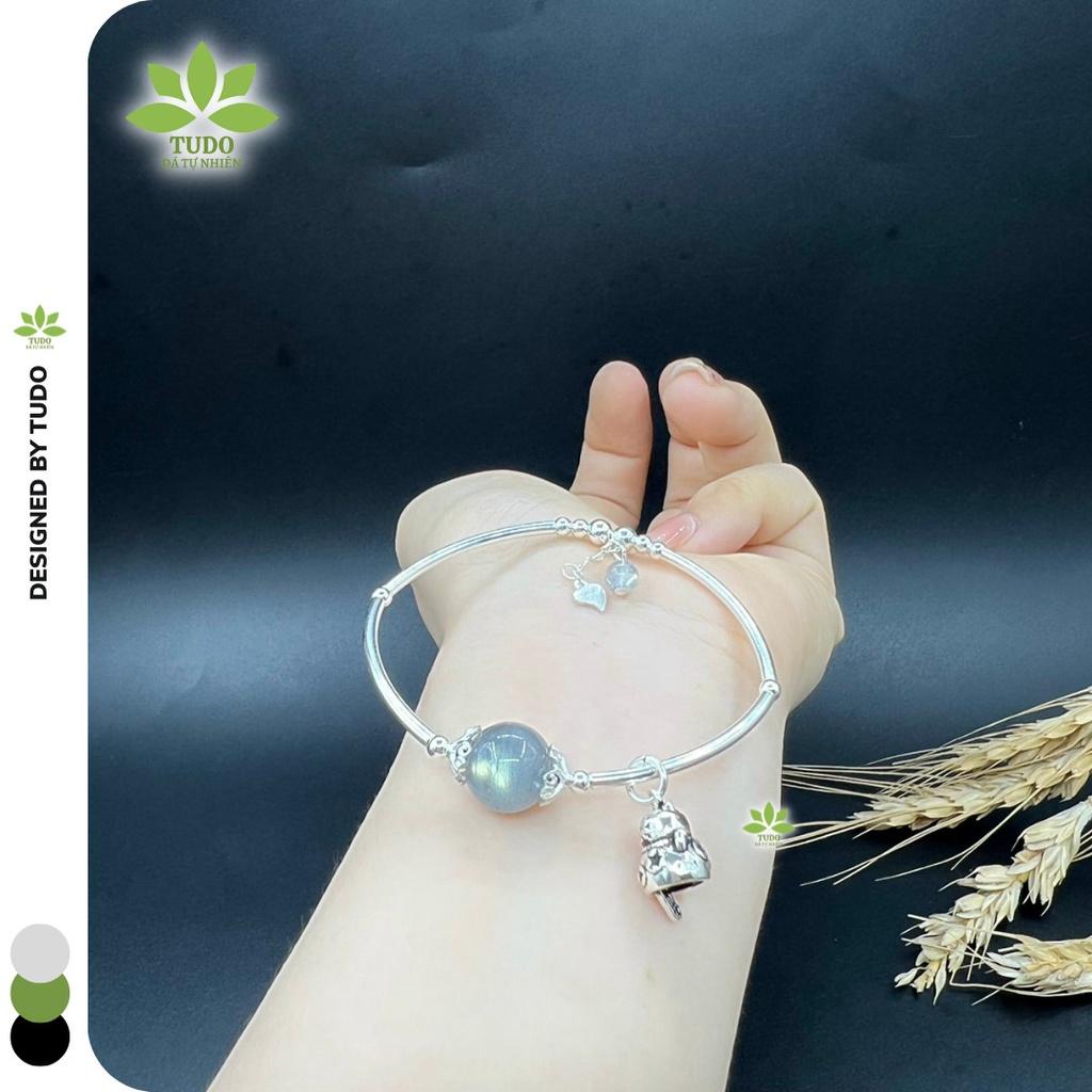 Vòng Tay Nữ Đẹp - Vòng Phong Thủy Mệnh Thủy TUDO VCBXACU Charm Bạc Mèo Thần Tài B8K400