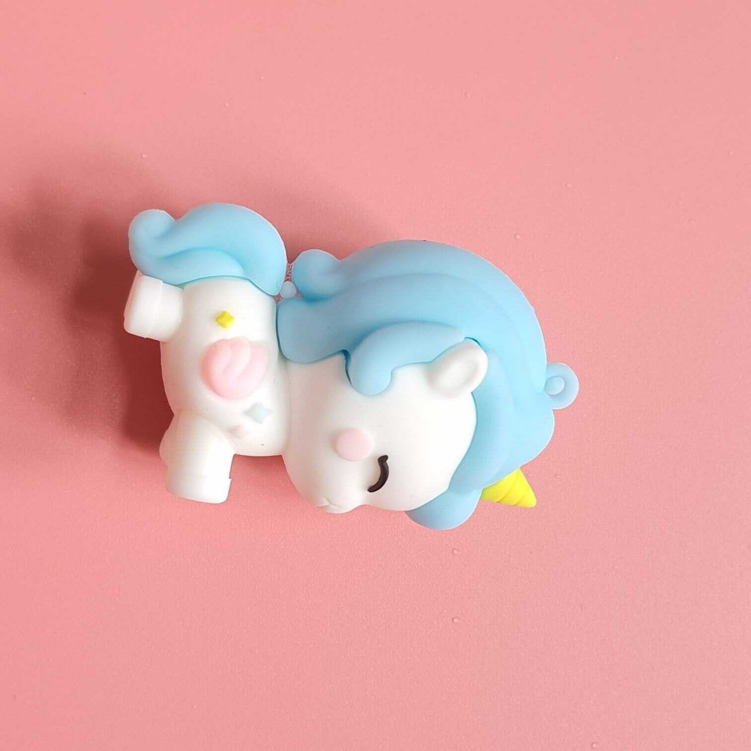 JIBBIT/CHARM/STICKER Kỳ lân - Unicorn - Pony 4D loại lớn trang trí dép sục - có sẵn nút gắn