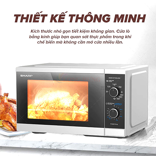 Lò vi sóng Sharp 25 lít R-G251TV-SL - Hàng chính hãng