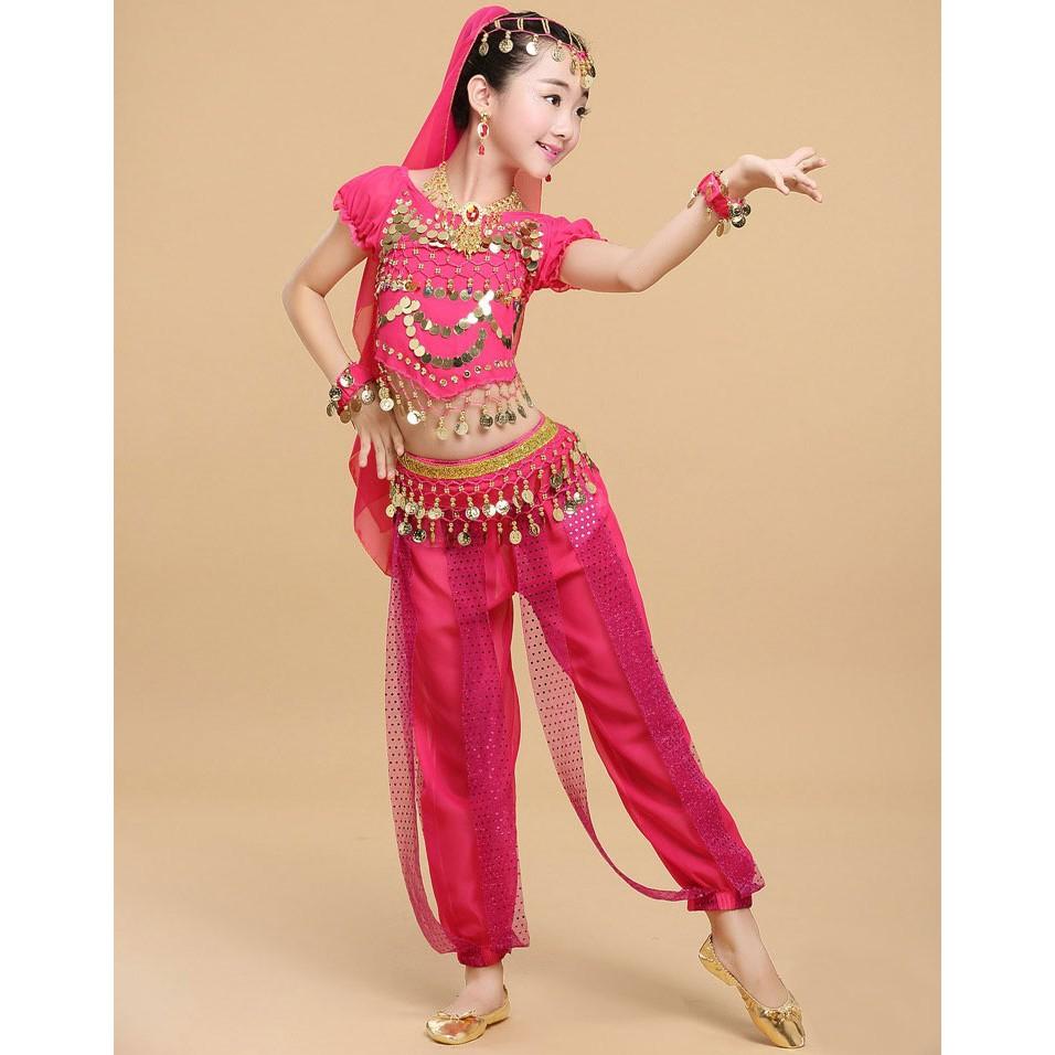 Trang phục múa Ấn Độ trẻ em (Quần dây - Áo cộc