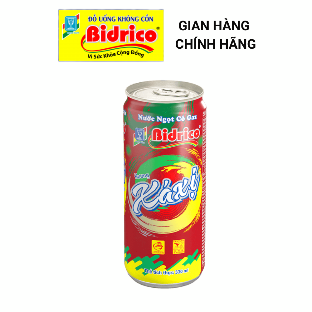Nước Ngọt Có Gaz Bidrico ( Thùng 24 lon 330ml )