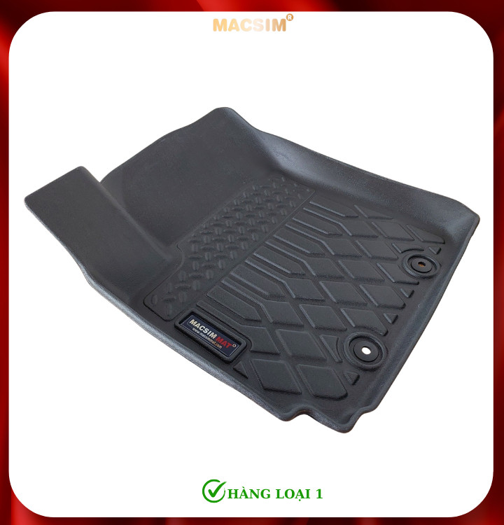 Thảm lót sàn xe ô tô KIA Seltos 2019 - nay Nhãn hiệu Macsim chất liệu nhựa TPE cao cấp màu đen