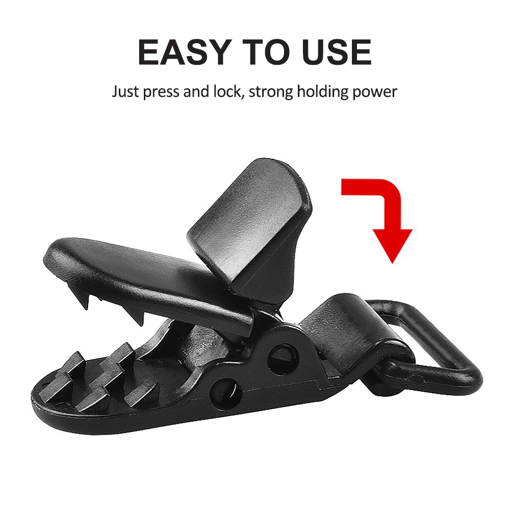 30 cái Tarp kẹp lều có móc, khóa kẹp lều kèm móc Carabiner