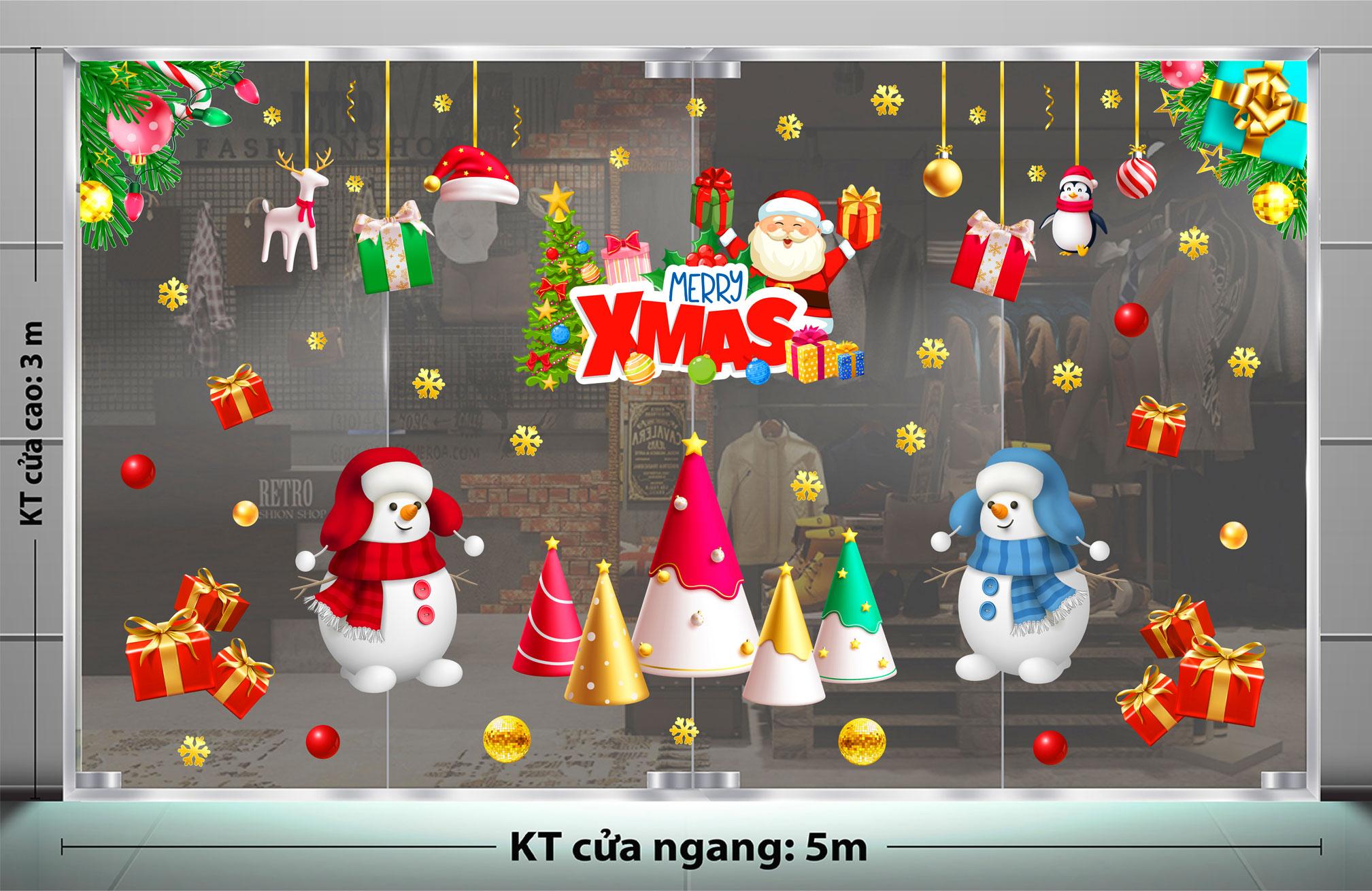 Decal trang trí NOEL 2024 combo số 143