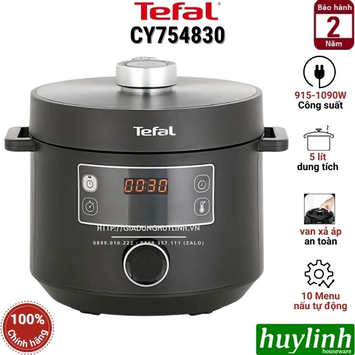 Nồi áp suất điện Tefal Turbo Cuisine CY754830 - 5 lít - 10 chức năng - Hàng chính hãng