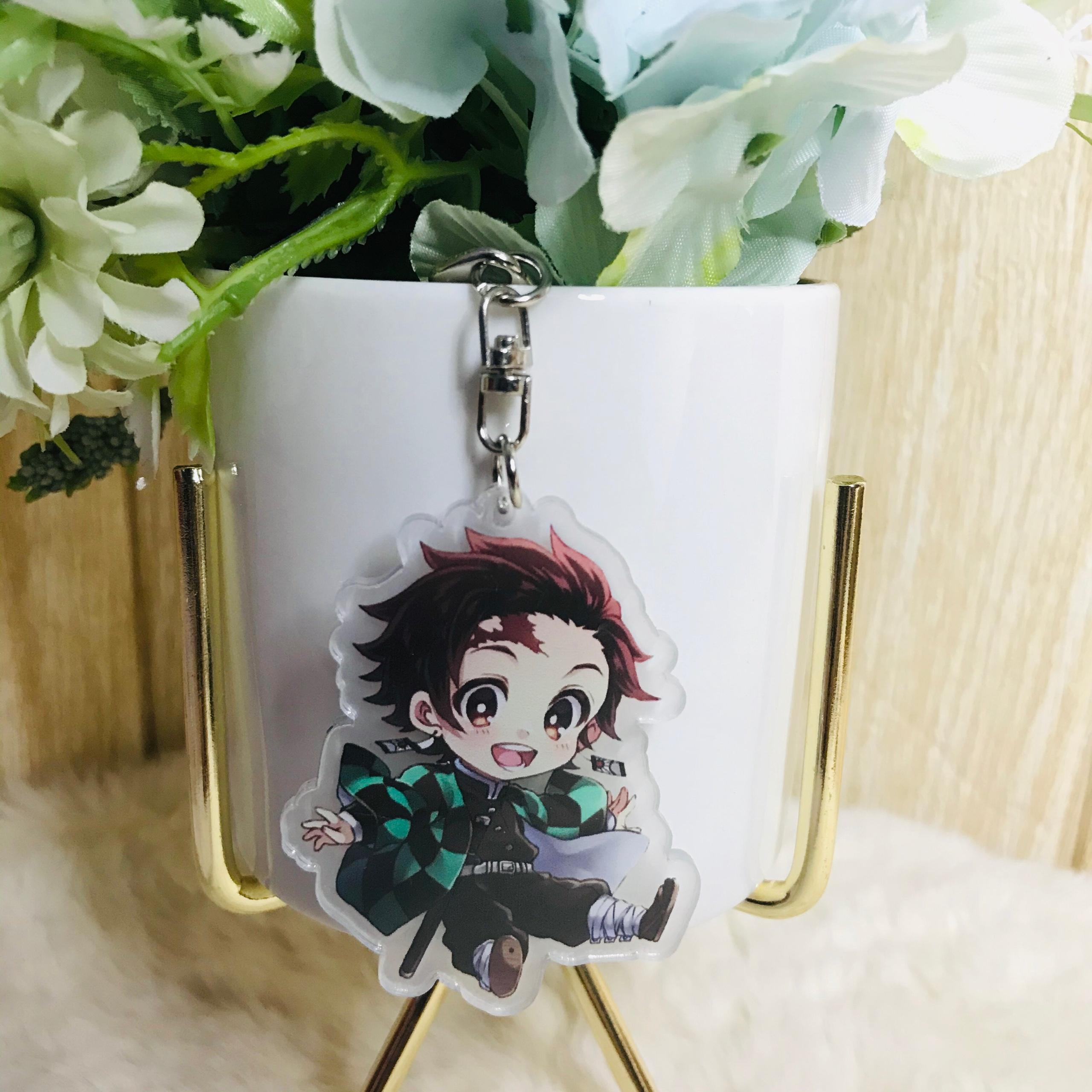 Móc khóa mica trong Kimetsu no Yaiba ver1 quà tặng xinh xắn dễ thương chibi anime tặng thẻ Vcone