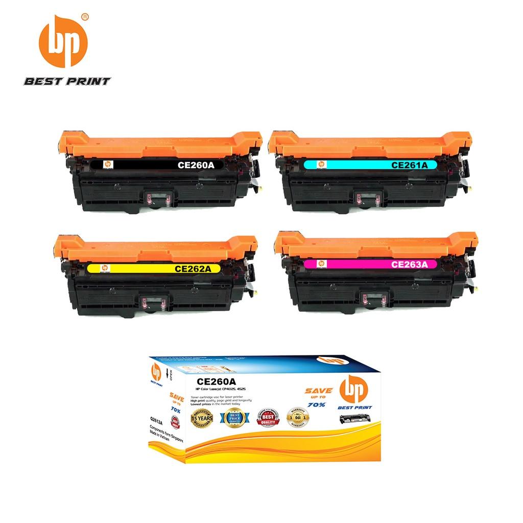 Hộp mực in BEST PRINT CE260A - CE261A - CE262A - CE263A dùng cho máy in HP Color Laserjet CP4025, 4526 HÀNG CHÍNH HÃNG