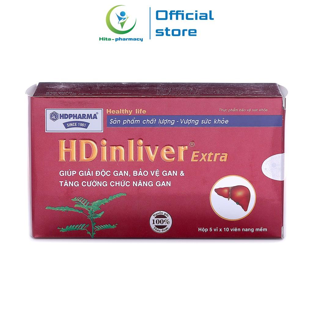 Viên uống bổ gan HDinliver Extra giúp giải độc gan, bảo vệ gan - Hộp 50 viên