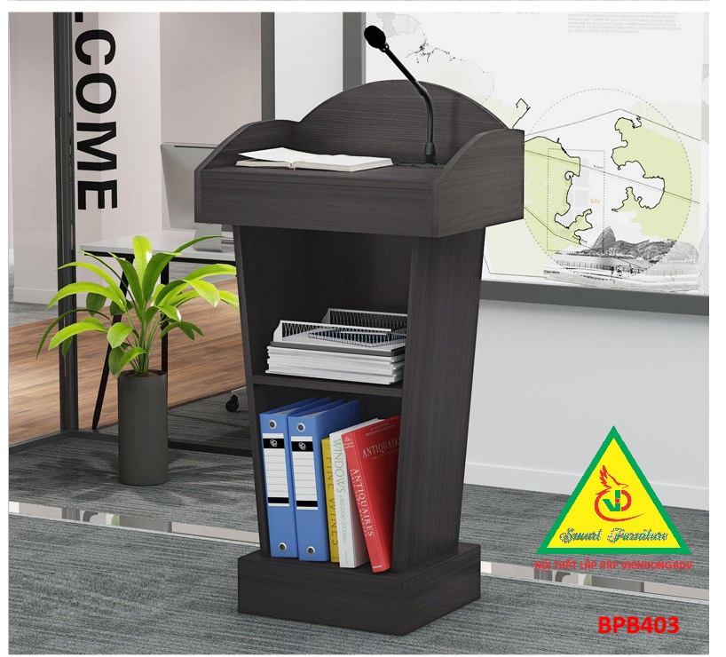 Bục phát biểu gỗ MDF, bục phát biểu BPB403 - NỘI THẤT LẮP RÁP VIENDONGADV