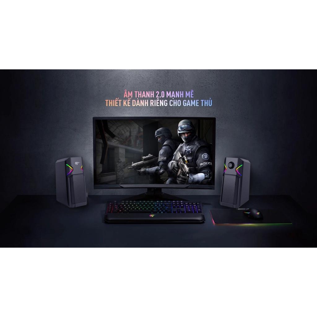 Loa Gaming RGB HAVIT SK205, Âm Thanh Stereo 2.0, Màu RGB Năng Động, Cống Suất 2x3W - Hàng Chính Hãng