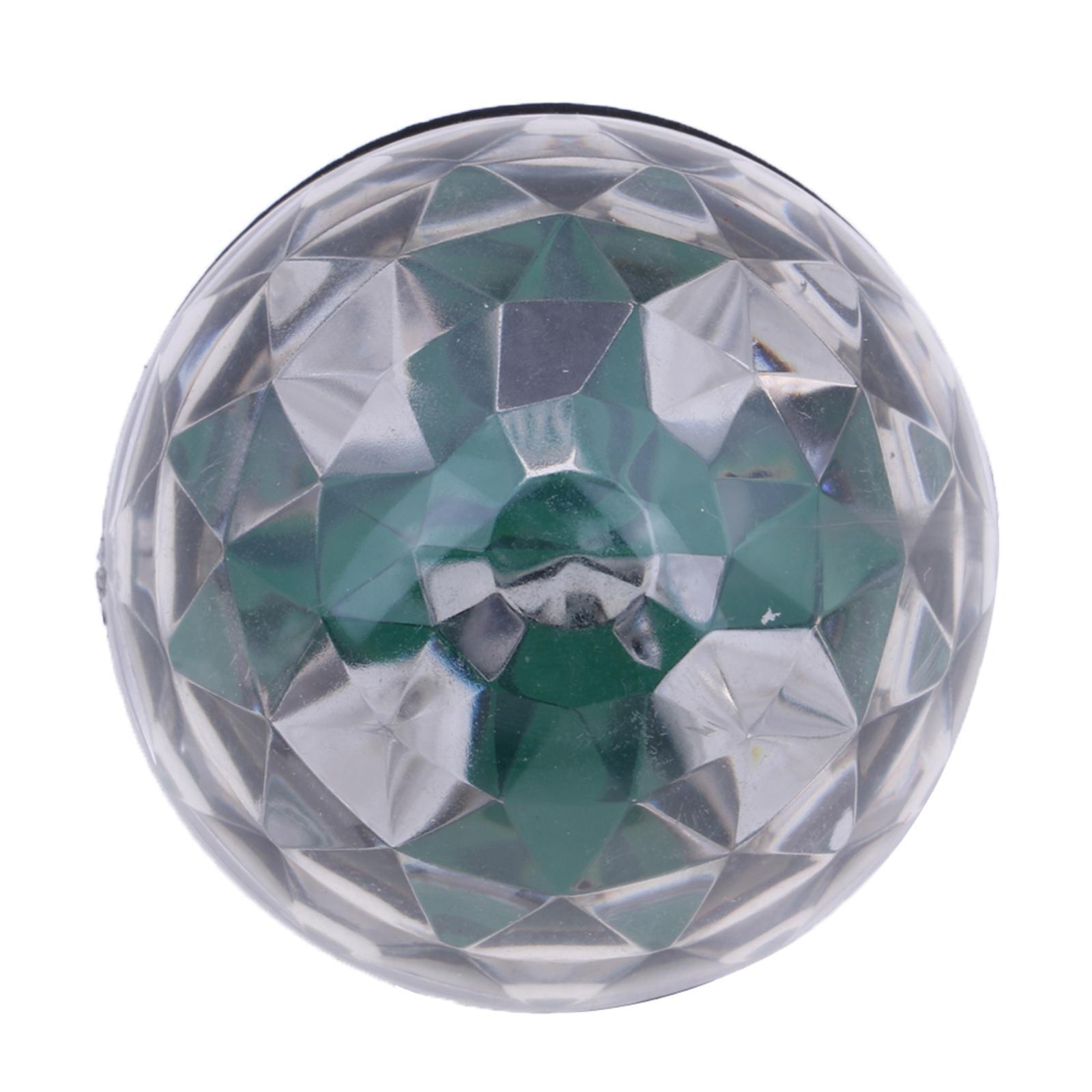 2X Mini USB Stage  Voice Control Magic Ball Lamp RGB LED Bulb Black