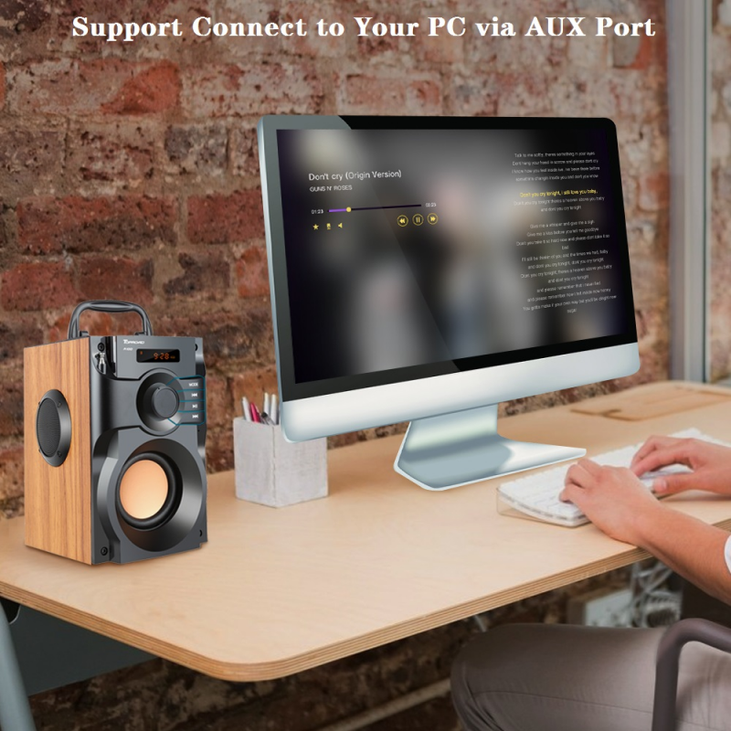 Loa loa loa Bluetooth không dây với loa âm thanh âm thanh di động mic