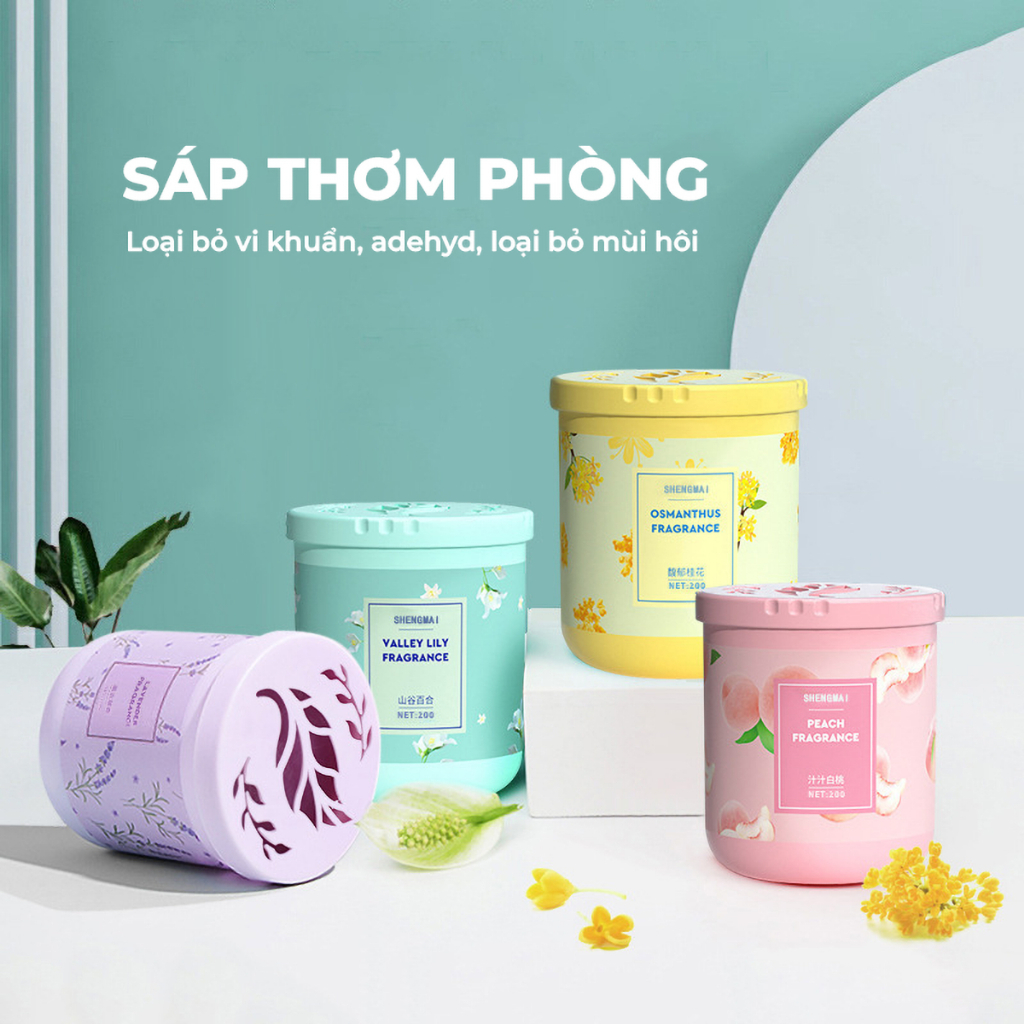 Sáp Thơm Phòng, Sáp Khử Mùi Xe Hơi Có 6 Hương Thơm Dịu Nhẹ Lưu Hương Lâu Giao Hương Ngẫu Nhiên