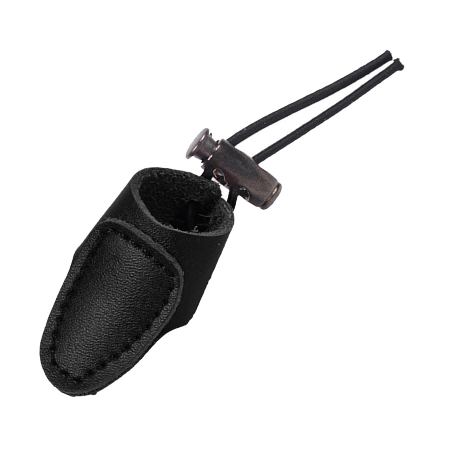 Archery Leather Finger Guard Longbow Recurve Bow Shooting Thumb Ring Protective Gear Outdoor Hunting Accessories