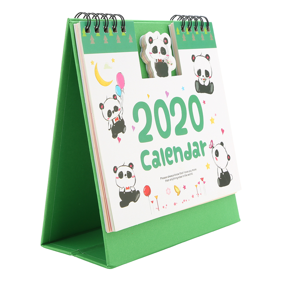 Lịch Để Bàn 2020 (15 x 16cm) - Hình Gấu Trúc