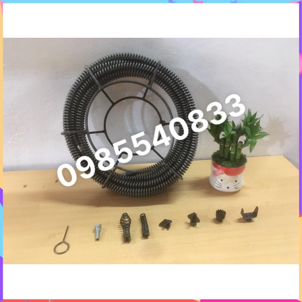 Dây thông tắc cống dài 21M đường kính phi 16mm bằng thép managan dùng cho máy khoan