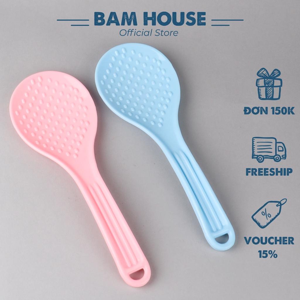 Vá múc cơm chống dính Bam House chất liệu nhựa PP chịu nhiệt cao cấp VMCN01 - Gia dụng bếp