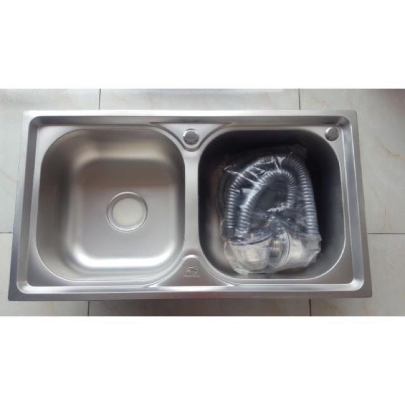 chậu rửa bát inox cao cấp.Chậu rửa bát cân 7843