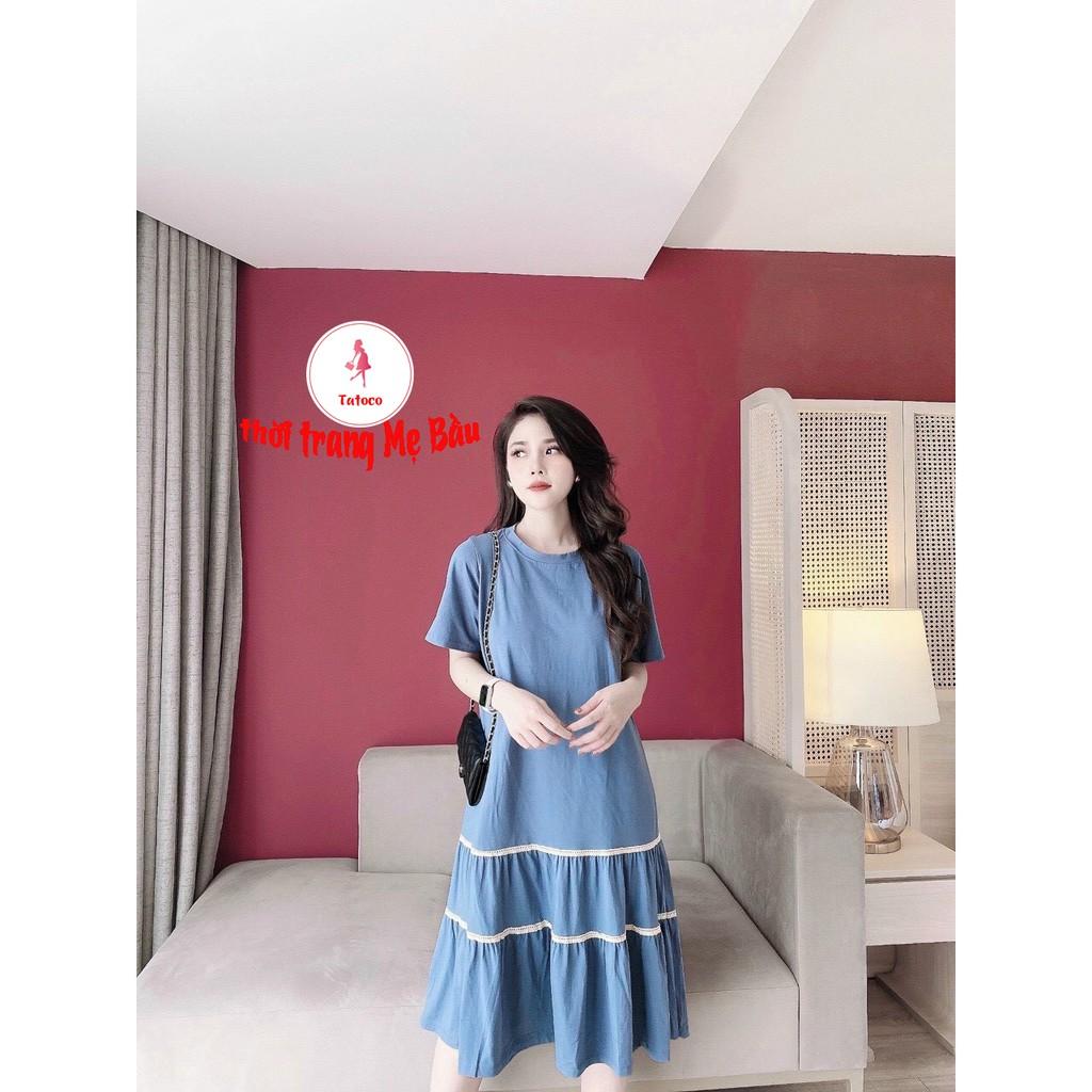 Váy bầu đẹp .New 8 màu ( từ 50-80kg) (chất vải thun cotton mền mại ,thoáng mát + hình thật) (shop Tatoco)