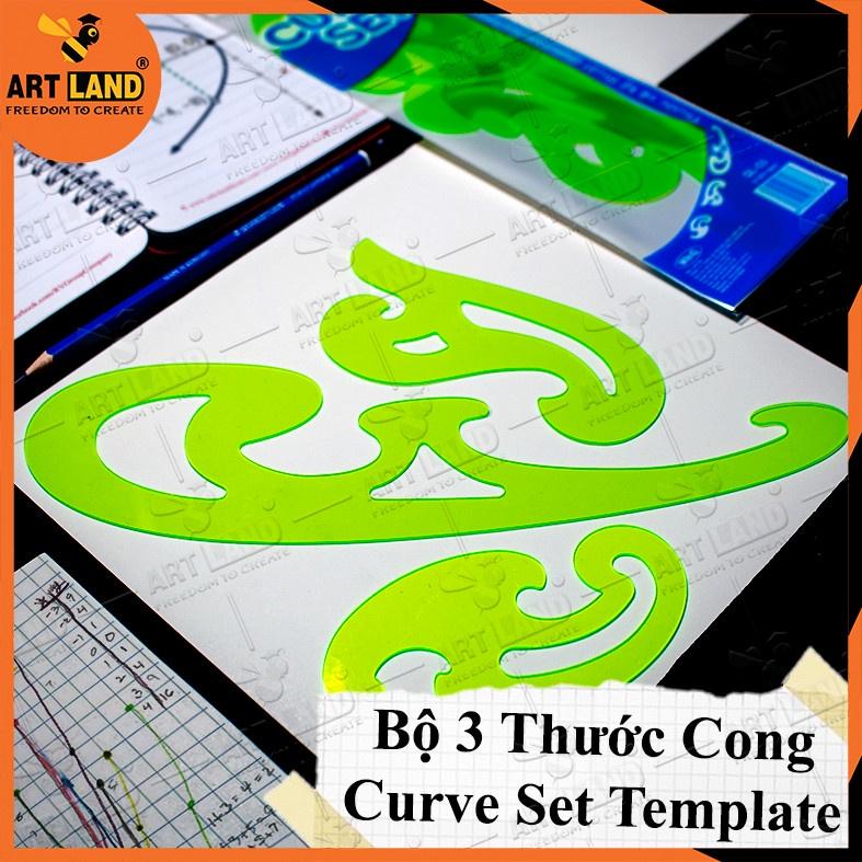 Bộ 3 Thước Cong Curve Set Template Ruler QL-03