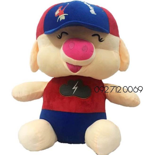 HEO MẬP GẤU BÔNG HEO THỂ THAO ĐỘI NÓN CUTE