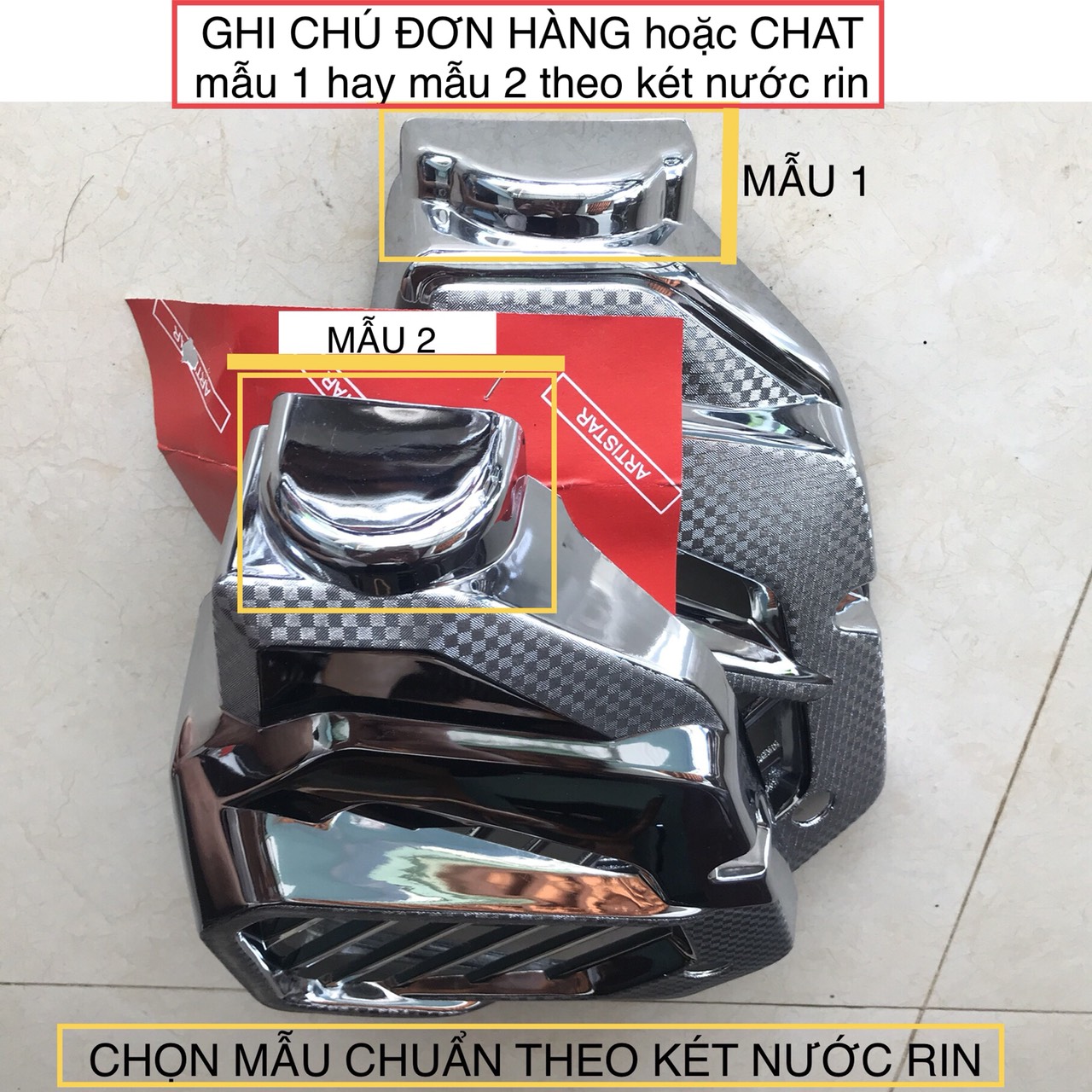 COMBO ỐP PHỤ KIỆN TRANG TRÍ AB 2013 2014 2015 CROM ( 4 MÓN : CHE PÔ, BẦU E, KÉT NƯỚC, TAY DẮT )