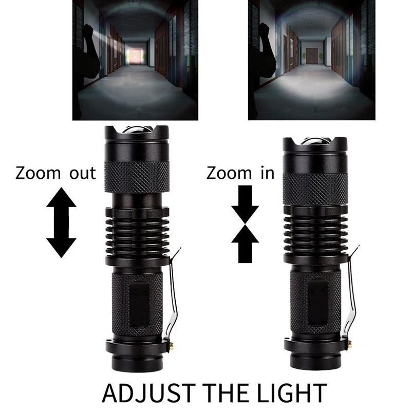 7W Ultra Bright Mini LED Flash Light Đèn pin chiến thuật nhỏ với Hộp Kit