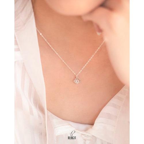 Vòng cổ Bling It Mặt sao Thổ bạc BIVC198