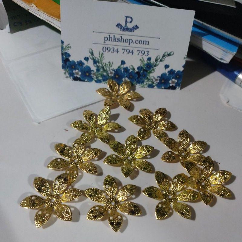 10 hoa mạ vàng cao cấp size 3.5cm