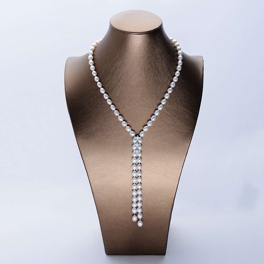 Vòng Cổ Ngọc Trai Thiên Nhiên Cao Cấp - Dáng Dài Quyến Rũ - Trang Sức Cô Tấm - PYTHON PEARL (8-9ly) - CTJ3608