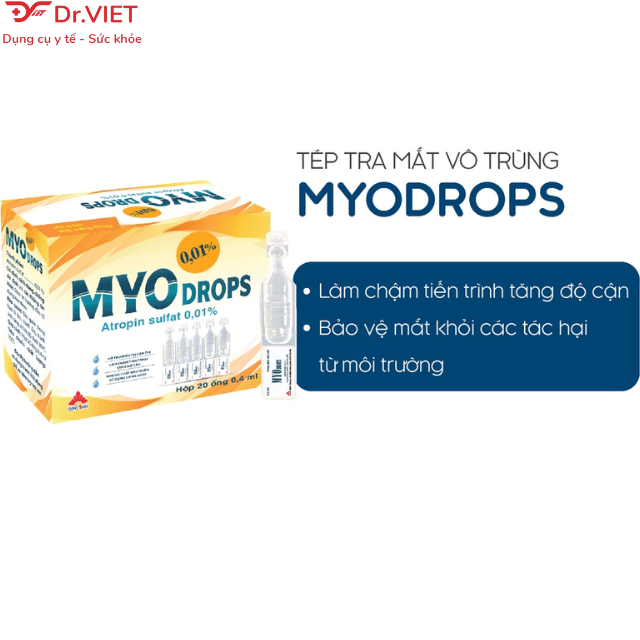 Dung dịch nhỏ mắt nhân tạo MYOdrops Chính hãng- Hỗ trợ giảm cận thị, Làm chậm tăng độ cận-Sử dụng hàng ngày, không chất bảo quản