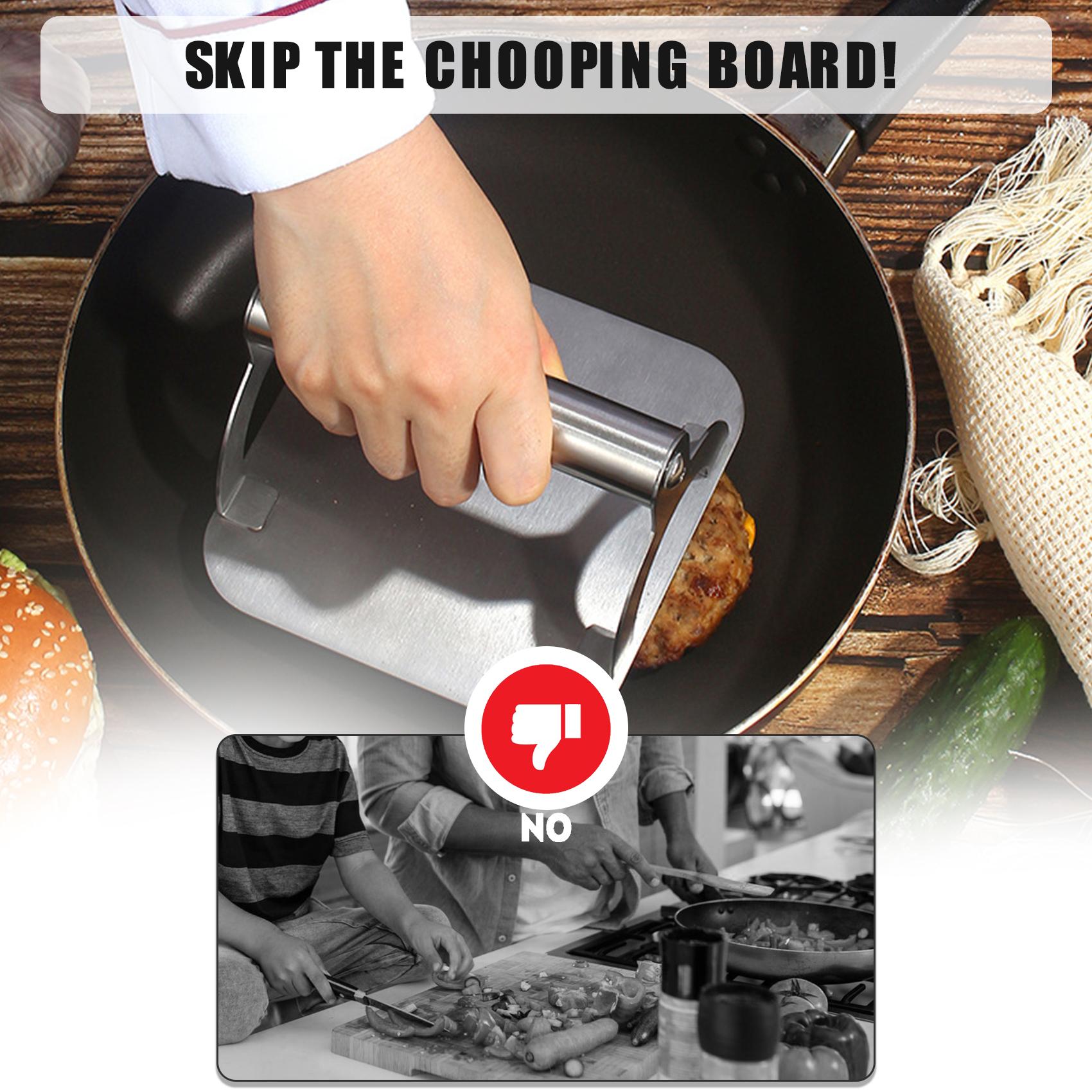 Non-stick Burger Press with Ergonomic Handle Food-grade Stainless Steel Burger Press Bacon Sausage BBQ Grill