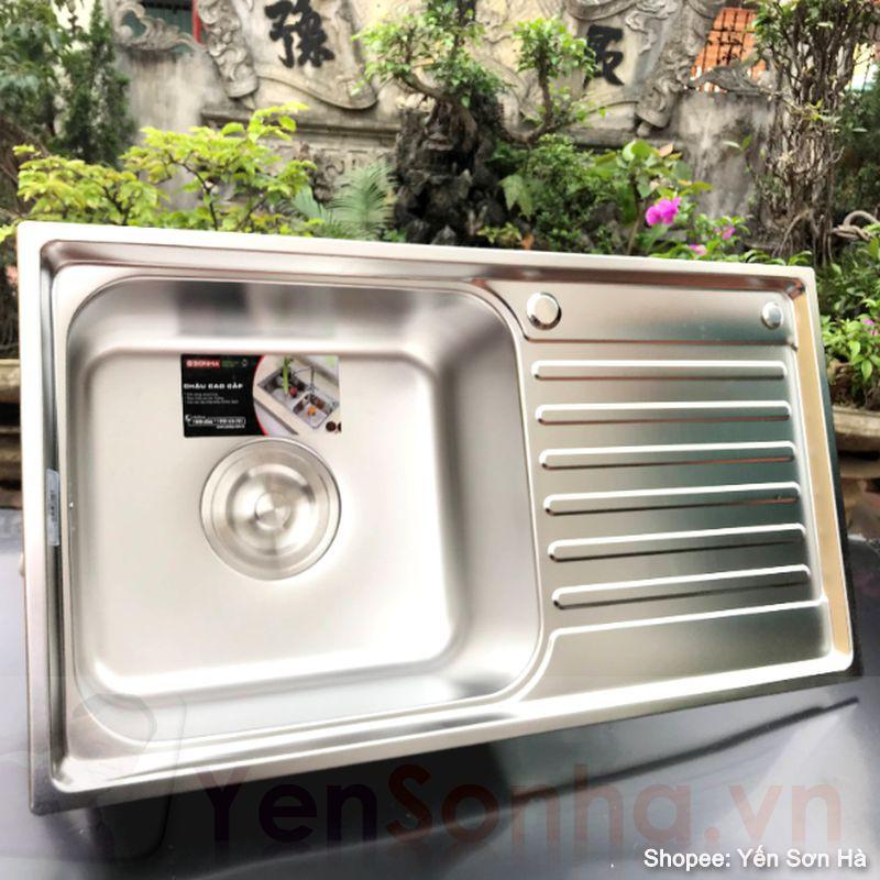 Chậu rửa chén bát Sơn Hà S78 inox 304