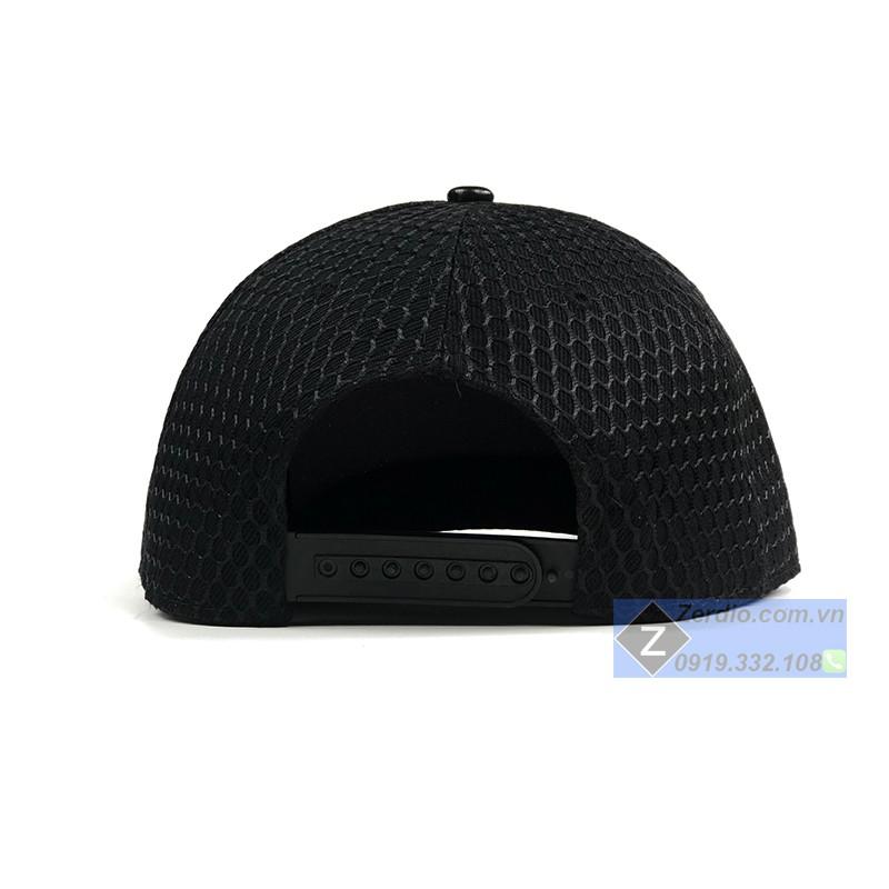 Nón nam snapback Classic đen trơn lưỡi trai cực chất - SN72