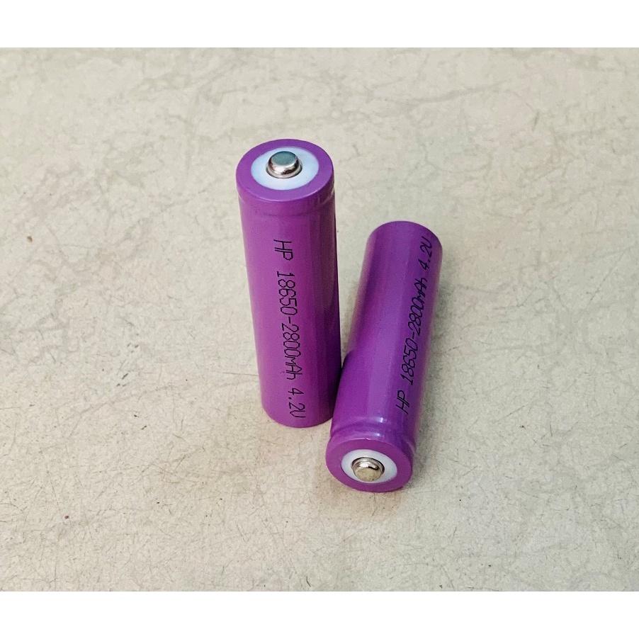 PIN SẠC LITHIUM ION 18650 4.2V 2800mAh đầu nhọn