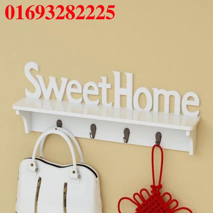 Kệ treo tường có móc khóa Sweethome