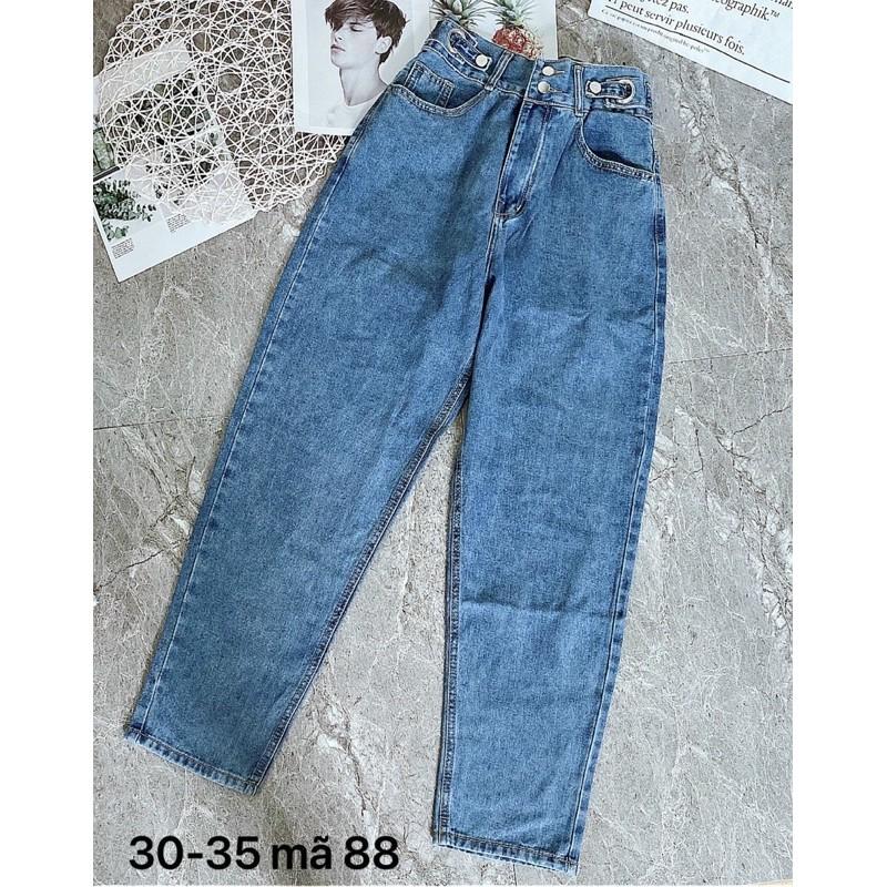 Quần baggy jean nữ MS88 ️️ quần baggy jean nữ lưng cao size đại từ 55kg đến 80kg hàng VNXK bigsize 2Kjean