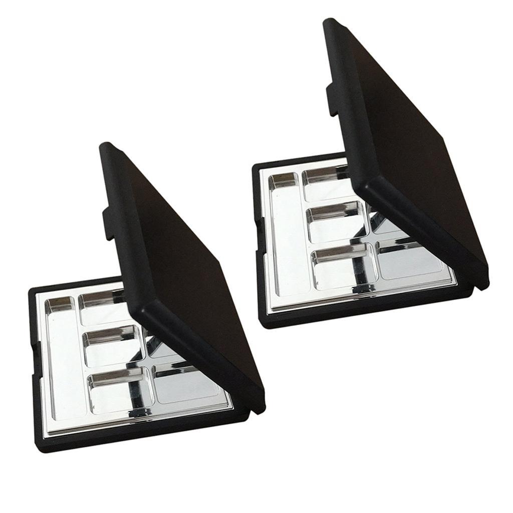 2x Empty Eyeshadow Case Makeup Blush DIY Cosmetic Container Palette + Mirror