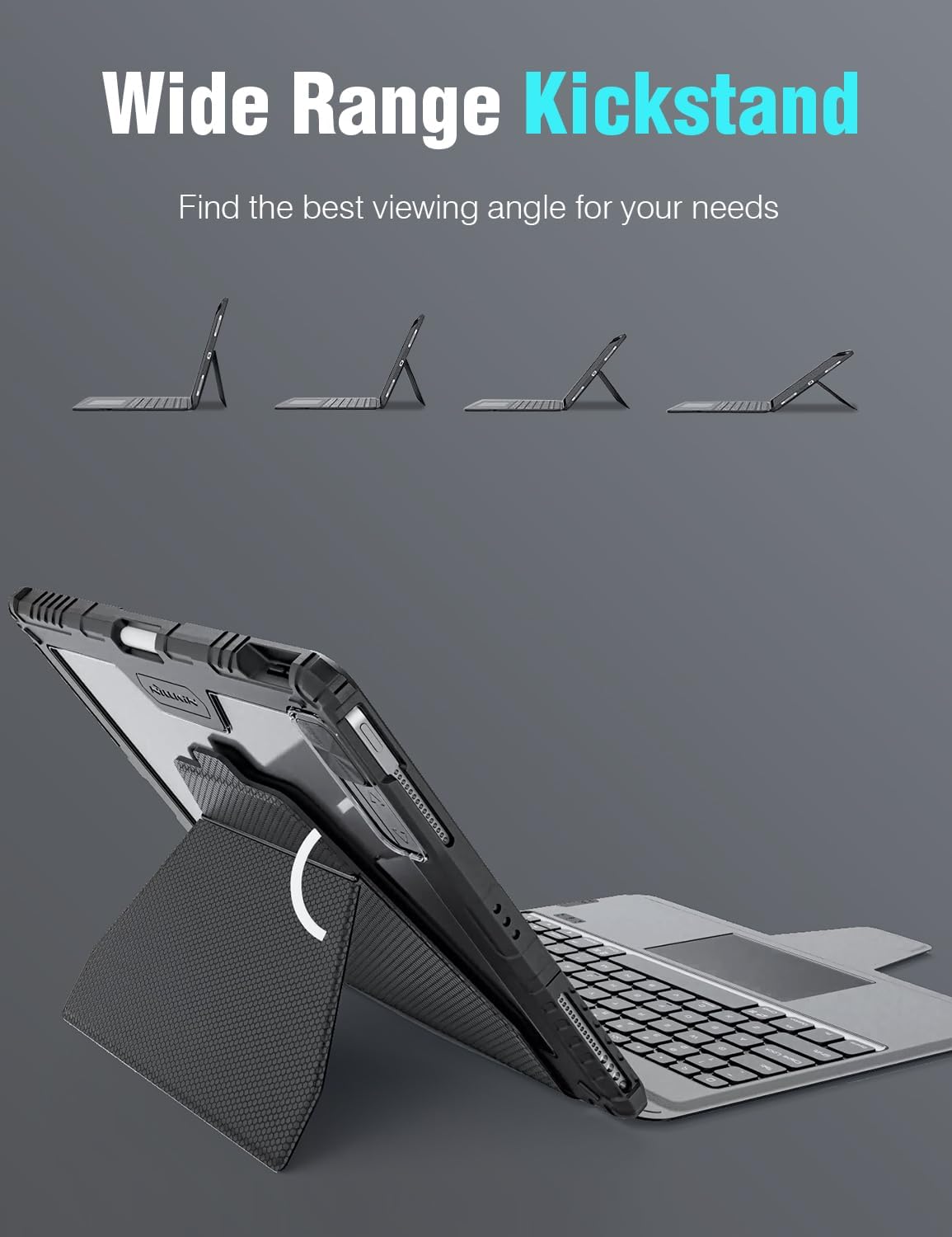 Bao Da Kèm Bàn Phím cho iPad Pro 11 inch &amp; iPad Pro 13 inch M4 2024 Nillkin Bumper Link Keyboard Case (Có Đèn Nền Backlit Keyboard) - Hàng Chính Hãng