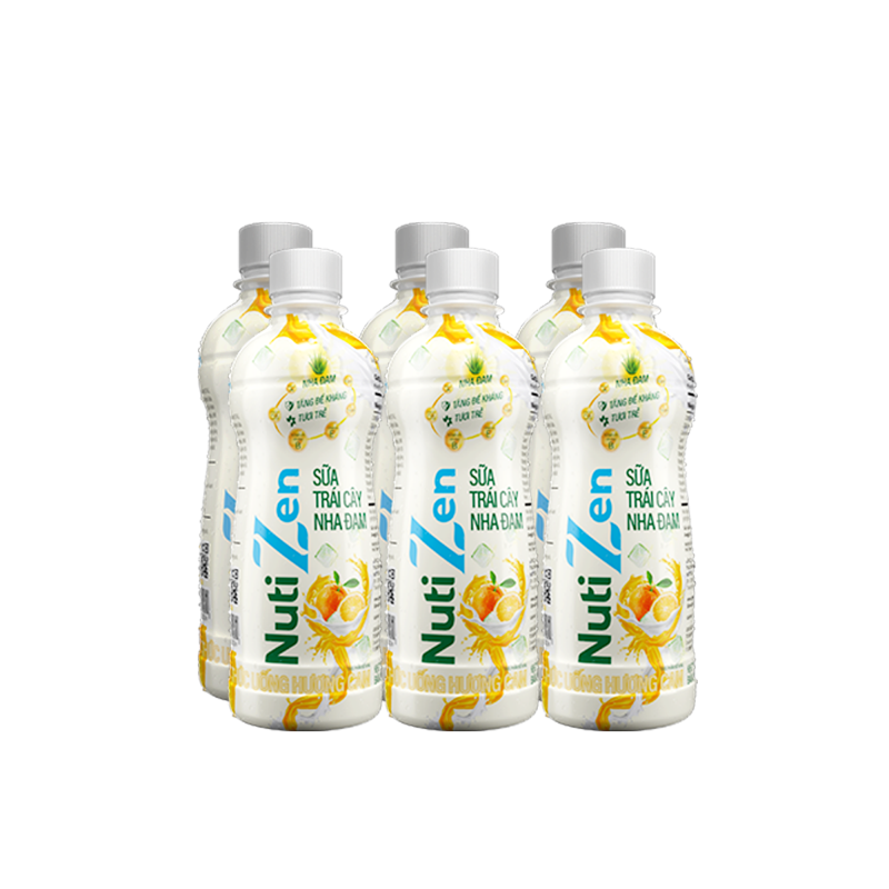 Thức Uống Hương Cam Sữa Trái Cây Nha Đam Nutizen Chai pet 290ml NC290TI - Thương Hiệu NUTIFOOD