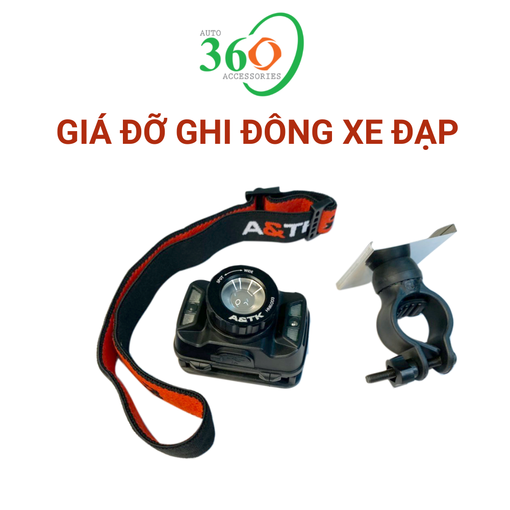 Giá Đỡ Đèn Pin Xe Đạp Dành Cho Đèn Pin Đội Đầu HNK-003, Có 3 Lựa Chọn Gắn Trên Ghi Đông, Trên Cổ Yên Xe Và Giá Đỡ Nam Châm