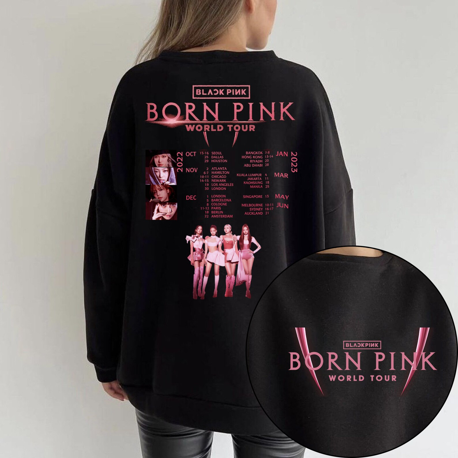 Áo sweater Blackpink born pink world tour