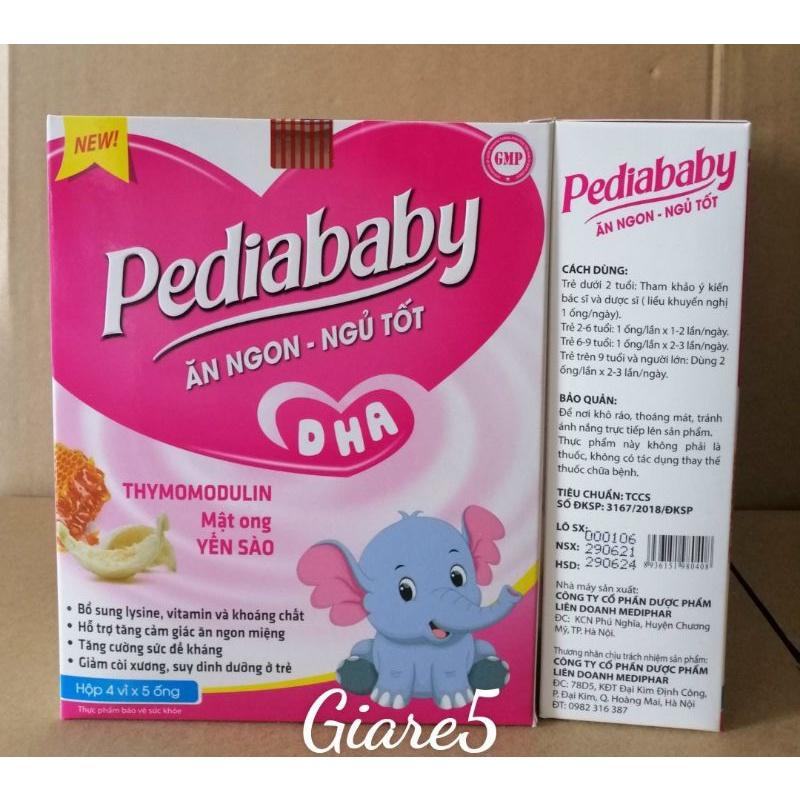 Pediababy DHA ăn ngon ngủ tốt tăng cường sức đề kháng, giảm còi xương và suy dinh dưỡng ở trẻ.