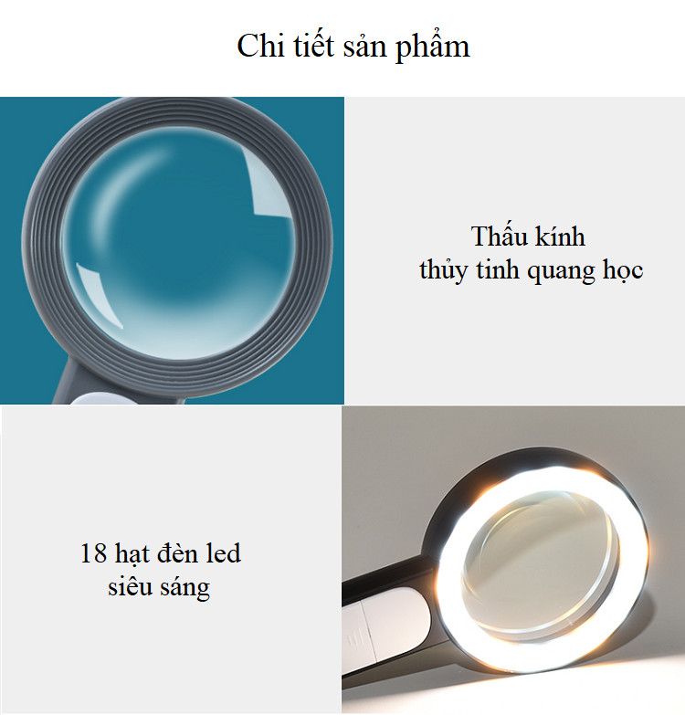 Kính Lúp Cầm Tay Có Đèn K2290-18
