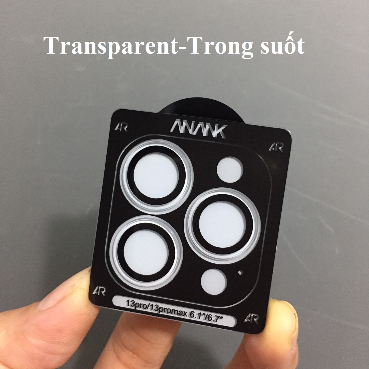 [ 13pro/ 13Pro Max ] Cụm cường lực viền hợp kim titan dán camera cho iP 13 / 13 Pro Max ANANK AR _ Hàng chính hãng