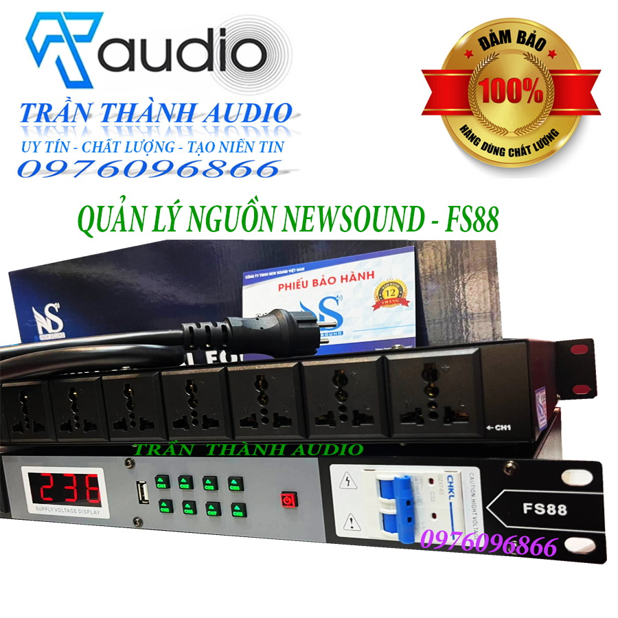 Quản lý nguồn dàn âm thanh gia đình NEWSOUND FS88 hàng chính hãng nhập khẩu 2023 có chế độ lọc nguồn quản lý nguồn âm thanh 8 chân cắm